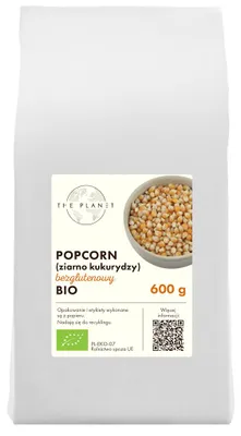 POPCORN (ZIARNO KUKURYDZY) BIO 600 g - THE PLANET