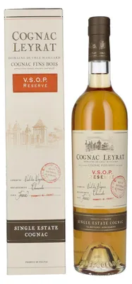 Produktbild von Cognac Leyrat V.S.O.P. Réserve Single Estate Cognac 40% Vol. 0,7l in Geschenkbox