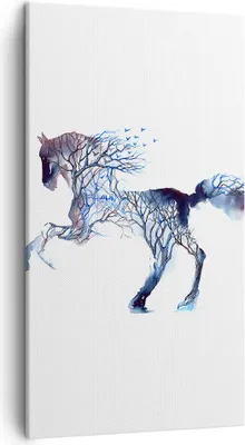 Produktbild von Bild auf Leinwand - Leinwandbild - natur malen schön Hengst - 45x80cm - Wand Bild - Wanddeko - Leinwanddruck - Bilder - Kunstdruck - Wanddekoration - Leinwand bilder - Wandkunst - PA45x80-3123