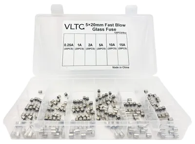 Produktbild von VLTG-Glassicherung 5x20 mm, flinke Feinsicherung (F), 0,25-15 A, 120 Stück