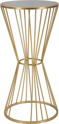 Image de Agness - Table basse, 40x40x80h cm or or, Porte-revues