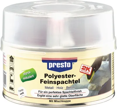 Produktbild von PRESTO 2K-Feinspachtel prestolith® weiß, Härter rot 500 g