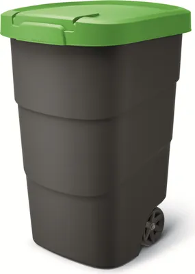 Produktbild von Prosperplast Wheeler 95 l anthrazit mit grünem Deckel