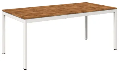 Immagine prodotto di vidaXL Tavolo da giardino, naturale e bianco, 180 x 88,5 x 75 cm