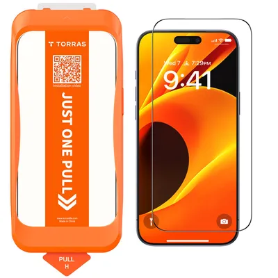 Immagine prodotto di TORRAS per iPhone 17 Pro Max per vetro temperato Pellicola protettiva Pellicola 9H+ Vetro protettivo  Anti-impronta, montaggio automatico Compatibile con custodia