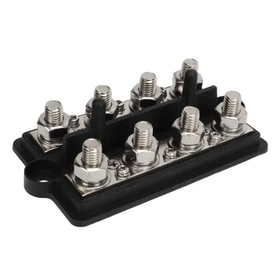 Productafbeelding van Busbar, Marine busbar, Stroombusbar, 48V busbar, Busbar voor campers, 48V stroomblok, 48V stroomverdeelblok, Accuklemblok