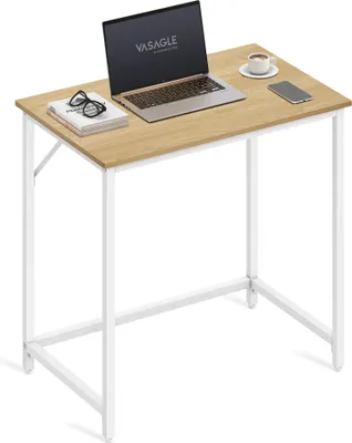 Produktbild von VASAGLE Schreibtisch Computertisc 80x50x76cm schmaler Bürotisch natureichenfarben