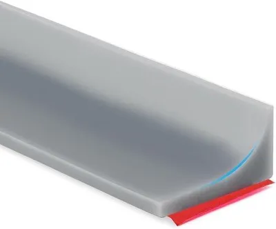 Obrázek produktu pro Voděodolné silikonové lišty – samolepicí, do koupelen a kuchyní – 105 cm – šedé