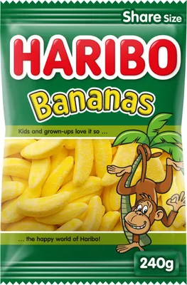 Produktbild von HARIBO Baiser Bananen 8 x 240 Gramm