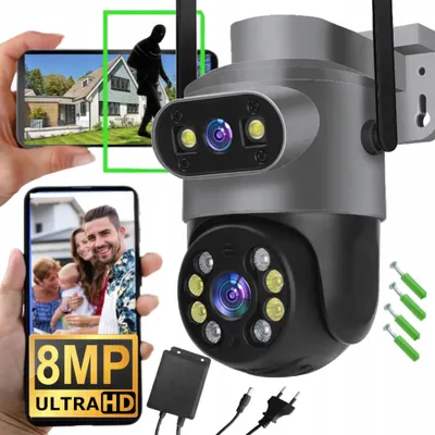 Produktbild von Eurolook Obrotowa Kamera WiFi Dual-Objektiv 8MP Ultra HD