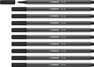 Immagine prodotto di STABILO Pen 68 pennarelli, nero, 10 pz.