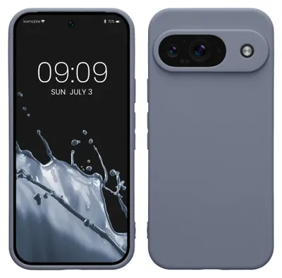 Produktbild von kwmobile Handyhülle für Google Pixel 9 Hülle - weiches Handy Silikon Case - Schutzhülle Cover - Blaugrau