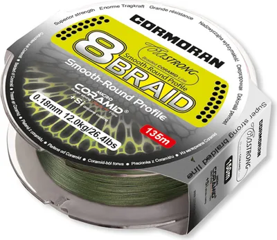 Obrázok produktu pre CORMORAN Corastrong 8-Braid, 300m, 0,1mm, 6,3kg / 14lbs, zelená, pletená šnúra, 32-8030010
