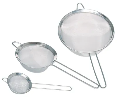 Feine Siebe aus Edelstahl, Set mit 3 Stück, 8/14/21 cm