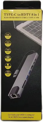 Produktbild von Moman Docking Station USB C Hub 8 in 1 100W PD 4K@30Hz HDMI 5Gbps USB 3.0 USB
