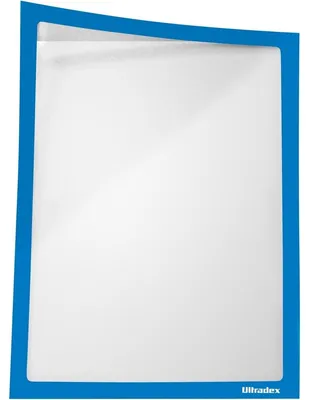 Produktbild von Infotasche ADMA selbsthaftend/magnetisch A4 BxH 225x312mm blau VE=25 Stück