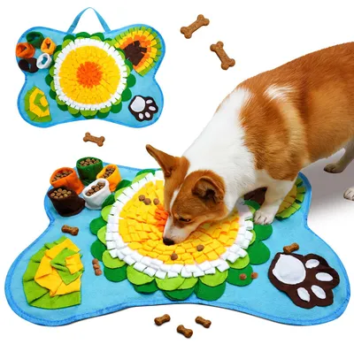 Schnüffelteppich für Hunde, Futtermatte, blau