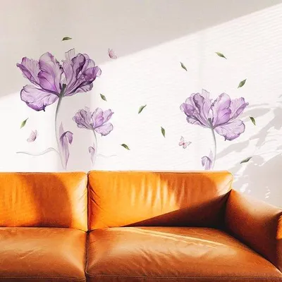 Immagine prodotto di Decorazioni per pareti di camerette per bambini - Adesivi murali a forma di fiori - Adesivi murali per camerette - Adesivi in vinile per decorare le pareti della camera da letto - Adesivi murali per il soggiorno - Facili da applicare, vinile sicuro al 100%
