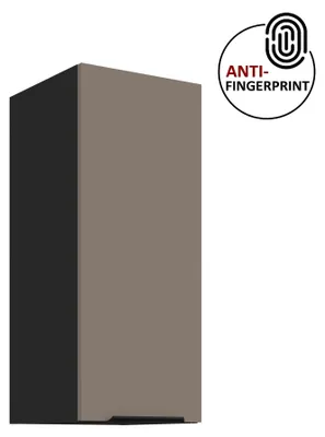 Produktbild von Küchen Hängeschrank 30 cm ARIA Sandgrau ultra matt + Schwarz matt, hochwertige Fronten mit Anti Fingerprint Beschichtung Küchenzeile Küchenblock
