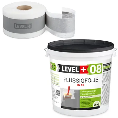Produktbild von Dichtset Flüssigfolie 20Kg + Dichtband 20M Bad Dusche Abdichtung SET47