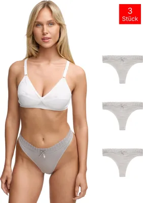 Produktbild von Tazzio Damen String 3er-Pack F927 (Grau, L)