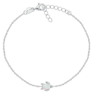 Produktbild von Schönes silbernes Schildkrötenarmband BRC121W