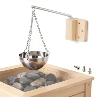 Productafbeelding van Aroma-kom voor sauna, 850 ml - RVS aroma-kom voor sauna, geschikt voor etherische oliën