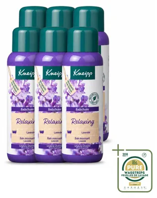 Imagen del producto de 6 unidades de espuma de baño Kneipp de lavanda, relajante, 400 ml, pack ahorro