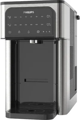 A front view of a Philips hot water dispenser on a white background.