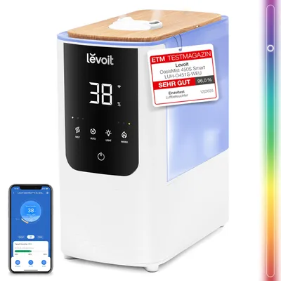Produktbild von Levoit Smart Luftbefeuchter für große Räume, max 550 ml/h, bis 40㎡, 4,5L