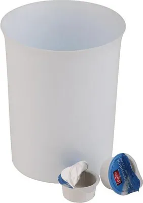 Produktbild von APS 2038 Tischrestebehälter, Polypropylen, Ø 11 cm, Höhe 14 cm, 0,9 Liter, weiß