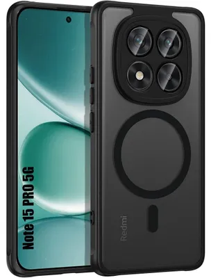 Image de Coque pour Xiaomi Redmi Note 15 Pro 5G, avec Anneau Magnétique Vitre Caméra - Translucide Noir
