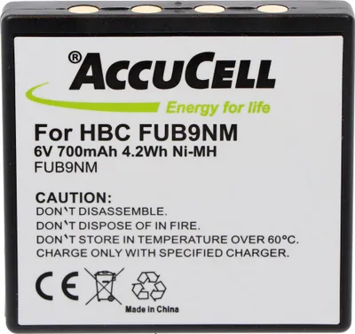 Zdjęcie produktu dla Akumulator HBC FUB9NM, BA209000, 209060, BA209061 jako replika akumulatora od AccuCell