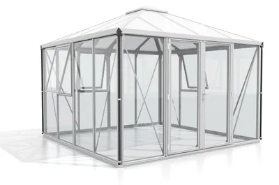 Produktbild von Vitavia Gewächshaus-Pavillon "Minos" aluminium eloxiert 3 mm ESG, 10 mm HKP