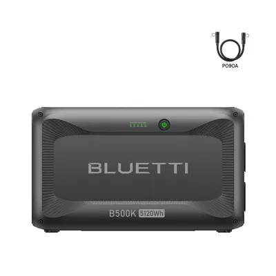 Immagine prodotto di BLUETTI B500K batteria di estensione per AC200L/AC300/AC500, batteria LiFePO4 da 5120Wh, generatore solare per casa, emergenze, off-grid (cavo di estensione P090A)