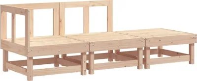 Produktbild von vidaXL 3-tlg. Garten-Lounge-Set Massivholz Kiefer