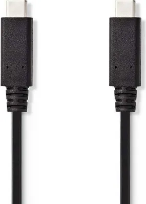 Produktbild von Nedis CCGT64750BK10, 1 m, USB C, USB C, USB 3.2 Gen 2 (3.1 Gen 2), Schwarz