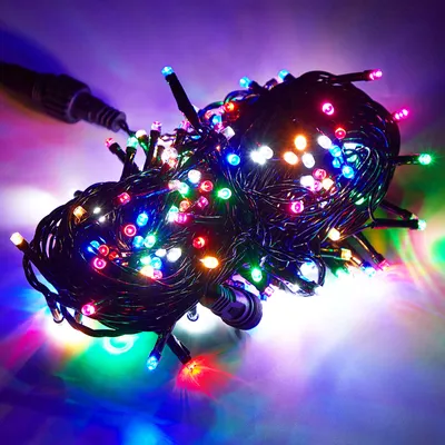 Zdjęcie produktu dla 20M 156LEDs LED Fairy Lights Kolorowe, wodoodporne lampki choinkowe IP44 do dekoracji wnętrz, ogrodów, choinek, przyjęć weselnych (czarny kabel, tryb stałego światła)