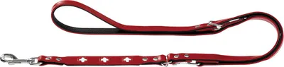 Immagine prodotto di Hunter Verst. Guinzaglio svizzero 13/200 ecopelle rosso/nappa nero