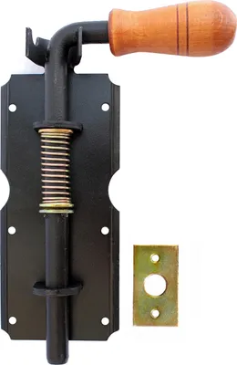 Produktbild von Federriegel Bolzenriegel Türriegel Torriegel 210 / 14 mm Schwarz