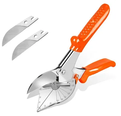 Produktbild von Gehrungsschneider Handwerkzeug 48mm Schnittöffnung SK5 Stahl Präzisionsschnitt 45–135 Grad verstellbar für Innenausbau PVC Profile