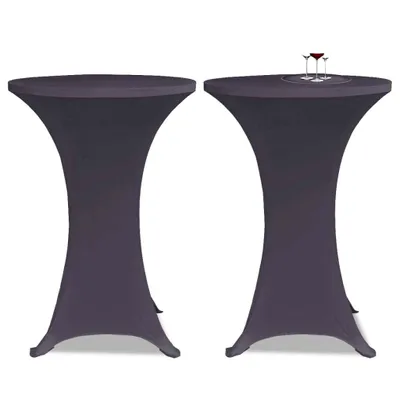 Image de vidaXL Housses de table stretch 4 pcs. 80 cm Anthracite