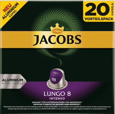 Image de JACOBS Capsules Lungo Intenso 200 capsules de café compatibles avec Nespresso®*