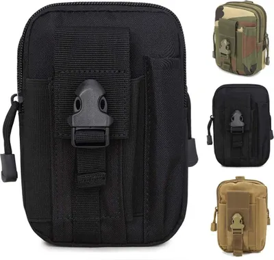 Produktbild von Taktische Hüfttaschen, Nylon Militär Kompakt MOLLE EDC Handytasche Gürteltasche Beutel für Camping Wandern Reise