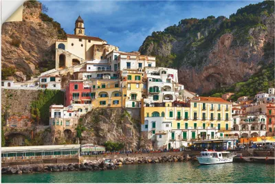 Produktbild von ARTland Wandbild, selbstklebend Hafen von Amalfi an der Amalfiküste Größe: 60x40 cm