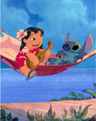 Immagine prodotto di Pittura per numeri Immagini di Lilo e Stitch su un'amaca 40x50 cm