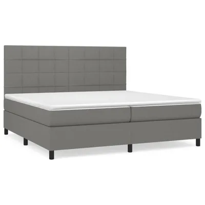 Produktbild von vidaXL Boxspringbett mit Matratze Dunkelgrau 200x200 cm Stoff