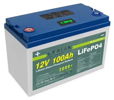 Produktbild von Batterie – 12 V, 100 Ah – Lithium-Eisenphosphat – 1200 Wh – Für Boote, Wohnmobile und Solaranlagen