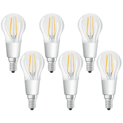 Produktbild von 6 x Osram LED Filament Tropfen 5W = 40W E14 klar 470lm GlowDim warmweiß 2200K-2700K DIMMBAR
