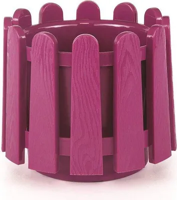 Produktbild von Fuchsia runde Blumentopf mit Wasserdrainage 14L, UV-beständig, 33 x 31 cm, 5 Farben erhältlich